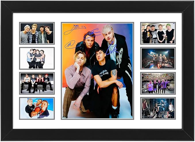 5 Seconds of Summer Limited Edition Collage Poster Print - Autographed by All Band Members - 5SOS Signed Fan Gift Merchandise