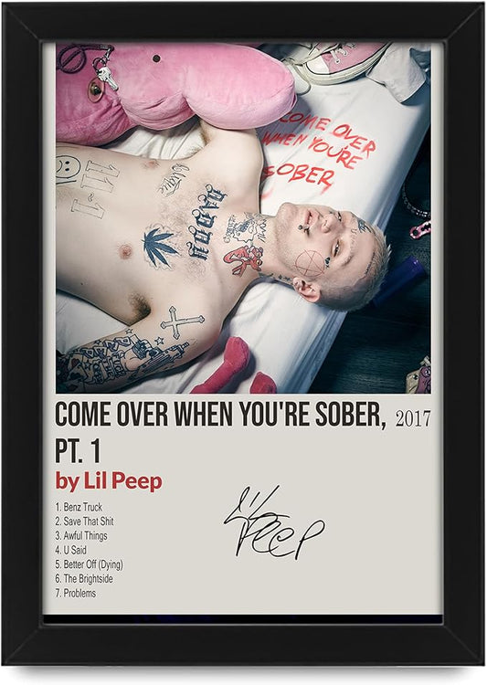 Lil Peep Come Over When You're Sober Pt1 Signed Poster Print- Limited Edition Autograph Fan Gift – Collectible Memorabilia Merchandise