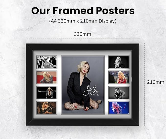 AllStarMedia Lady Gaga Autographed Collage Poster Print - Limited Edition Signed Memoribilla