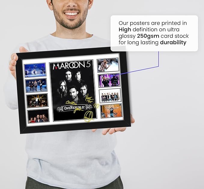 Maroon 5 Signed Poster Print- Limited Edition Autograph Fan Gift – Collectible Memorabilia Merchandise