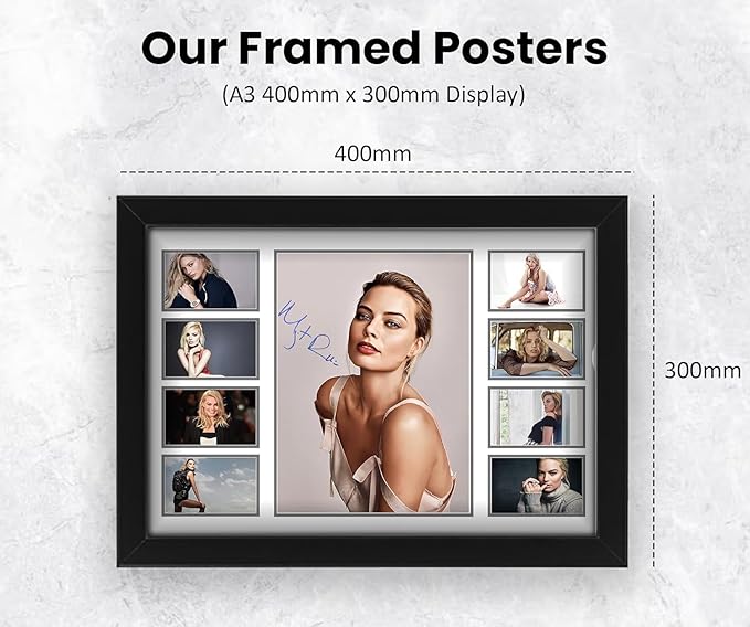 Margot Robbie Signed Poster Print- Limited Edition Autograph Fan Gift – Collectible Memorabilia Merchandise, gift idea