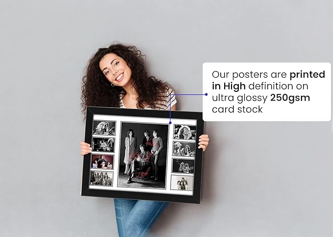 Led Zeppelin Autographed Collage Poster Print - Limited Edition, Autograph Poster for Home, Office, and Studio Decor, Wall Art, Gift for Music lovers, Fans