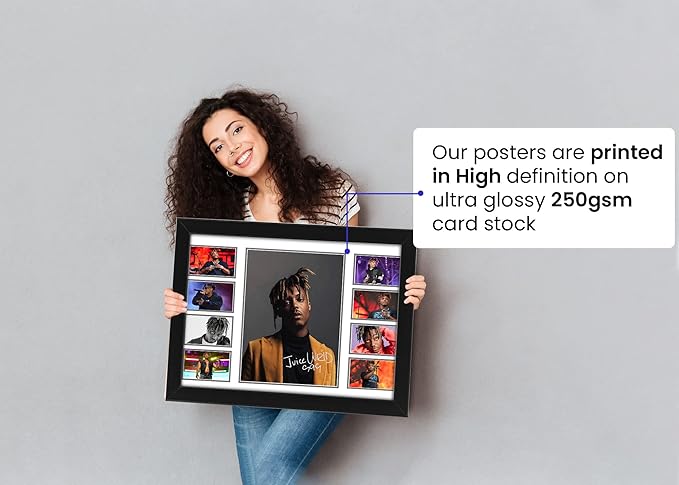 AllStarMedia Juice WRLD Autographed Collage Poster Print - Limited Edition Music Poster for Fans