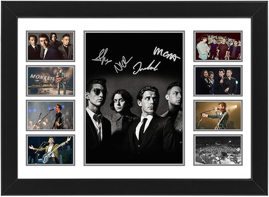 Arctic Monkeys Autographed Collage Poster Print - Music Band Gift for Wall Decor - Limited Edition for Fan or Collector Merchandise, Music room decor