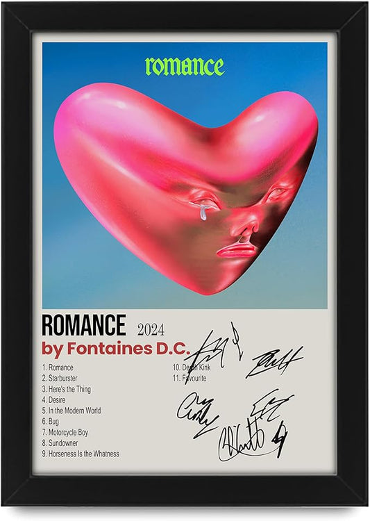 Fontaines DC Romance Signed Poster Print- Limited Edition Autograph Fan Gift – Collectible Memorabilia Merchandise