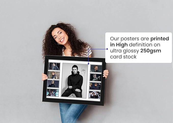 AllStarMedia Liam Gallagher Autograph Collage Poster Print - Limited Edition Signed Poster - A Unique Gift for the Fan Or Collector