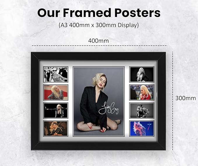 AllStarMedia Lady Gaga Autographed Collage Poster Print - Limited Edition Signed Memoribilla