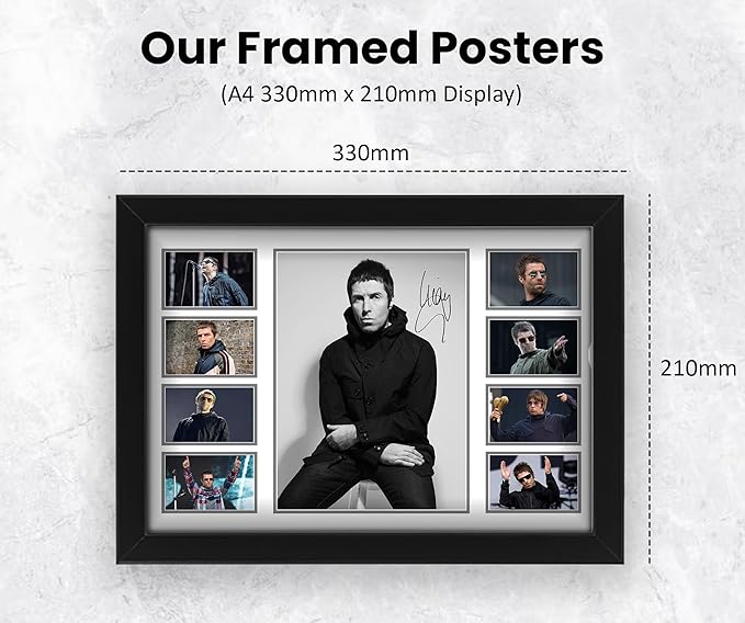 AllStarMedia Liam Gallagher Autograph Collage Poster Print - Limited Edition Signed Poster - A Unique Gift for the Fan Or Collector