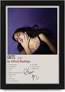 Olivia Rodrigo - Guts Album Cover Signed Poster Print- Limited Edition Autograph Fan Gift – Collectible Memorabilia Merchandise