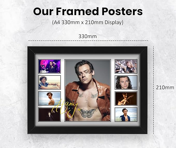 Harry Styles Signed Poster Print- Limited Edition Autograph Fan Gift – Collectible Memorabilia Merchandise Music Artist