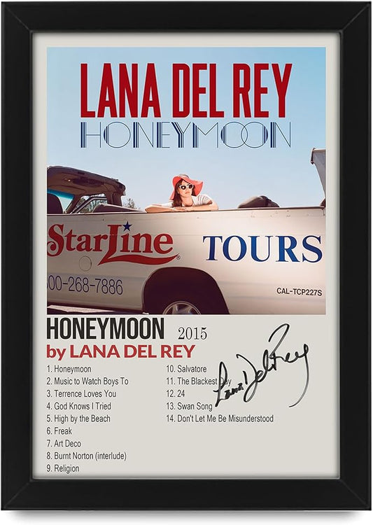 Lana Del Rey Honeymoon Signed Poster Print- Limited Edition Autograph Fan Gift – Collectible Memorabilia Merchandise