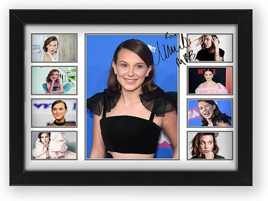 Millie Bobby Brown Signed Poster Print- Limited Edition Autograph Fan Gift – Collectible, Merchandise Memorabilia from Stranger Things and Enola Holmes