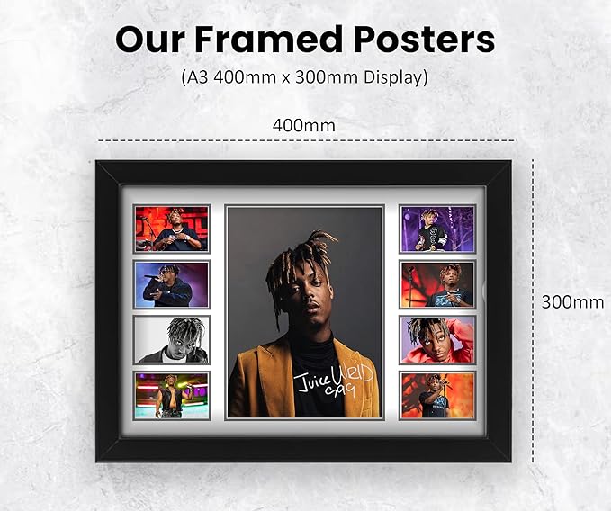 AllStarMedia Juice WRLD Autographed Collage Poster Print - Limited Edition Music Poster for Fans