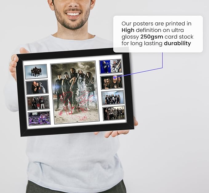 Korn Band Signed Poster Print- Limited Edition Autograph Fan Gift – Collectible Memorabilia Merchandise Music Artist