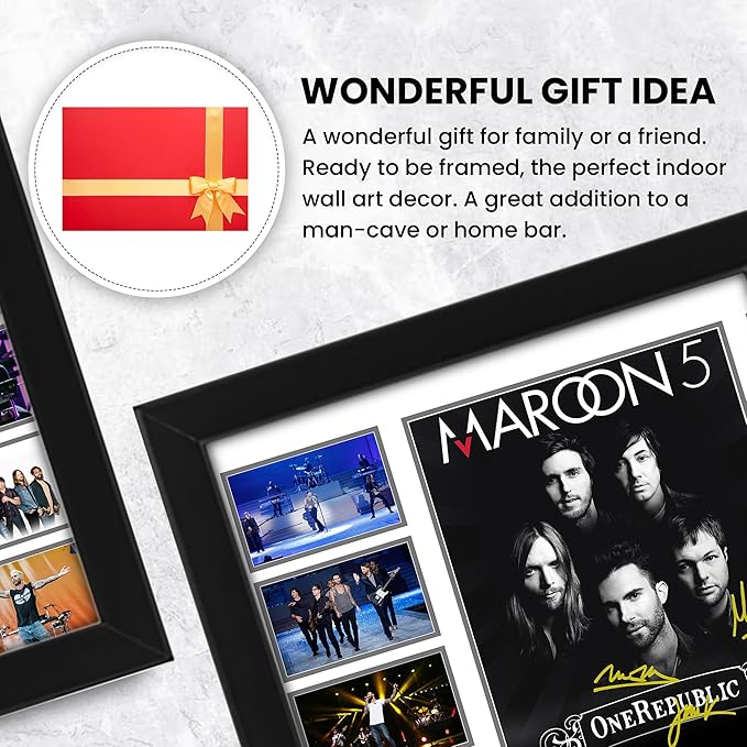Maroon 5 Signed Poster Print- Limited Edition Autograph Fan Gift – Collectible Memorabilia Merchandise