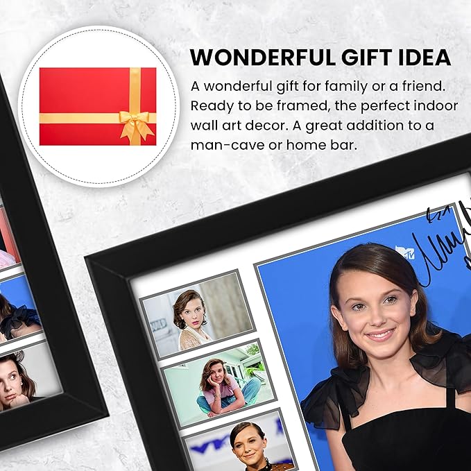 Millie Bobby Brown Signed Poster Print- Limited Edition Autograph Fan Gift – Collectible, Merchandise Memorabilia from Stranger Things and Enola Holmes