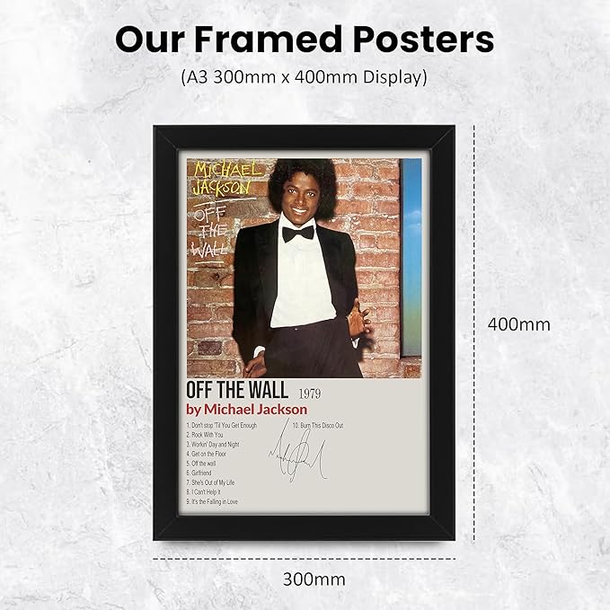 Michael Jackson - Off The Wall Signed Poster Print- Limited Edition Autograph Fan Gift – Collectible Memorabilia Merchandise