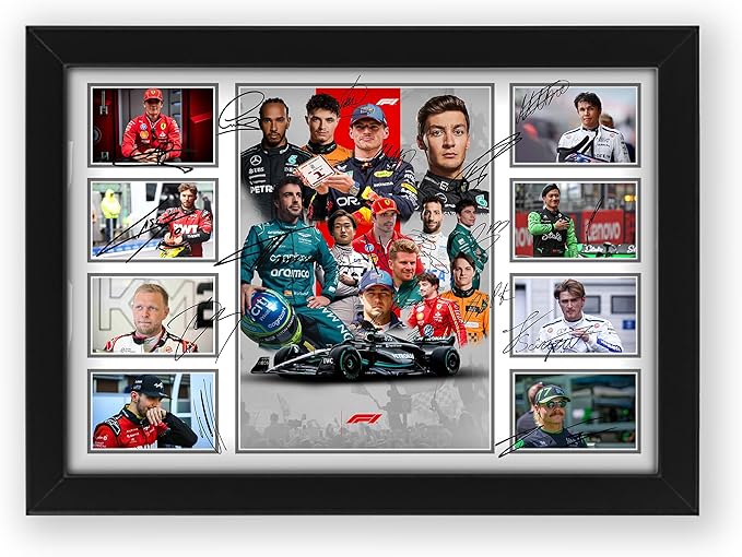 Formula 1 2024 Grand Prix Season Signed Poster Print- Limited Edition Autograph Fan Gift – Collectible F1 Memorabilia Merchandise