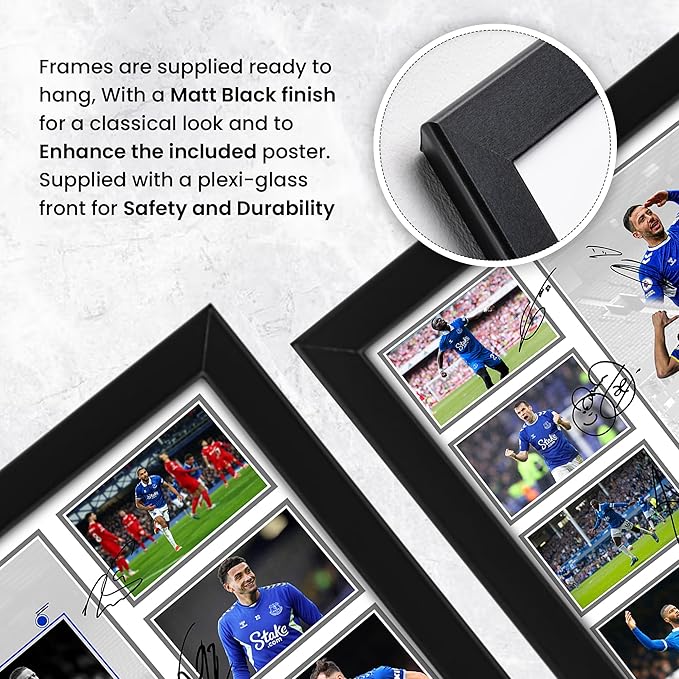 Everton FC 2024-25 Team Merchandise Signed Poster Print- Limited Edition Autograph Football Fan Gift – Collectible Memorabilia, Premier League Season