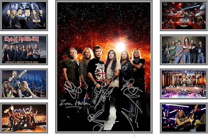 Iron Maiden Signed Poster Print- Limited Edition Autograph Fan Gift – Collectible Memorabilia Merchandise