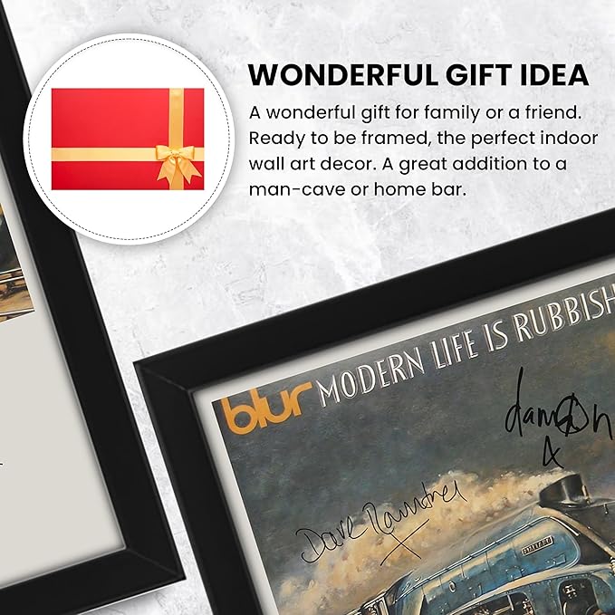 Modern Life Is Rubbish Studio Album by Blur Signed Poster – Limited Edition Autographed Collectible – Blur Fan Gift – Premium Music Memorabilia
