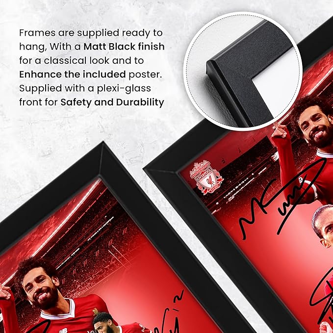 Liverpool Football Club 2024-25 Stars Merchandise Signed Poster Print- Limited Edition Autograph Football Fan Gift – Collectible Memorabilia, Premier League Season