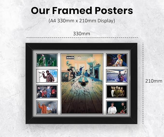 Oasis Limited Edition Signed Poster Print - Autographed Band Memorabilia, Collectible Merchandise, 25 Live Music Concert