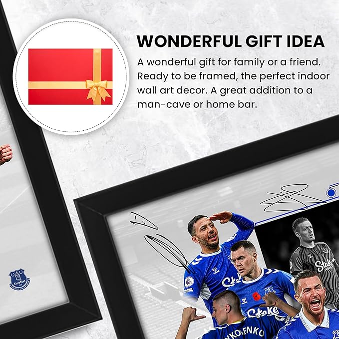 Everton Football Club 2024-25 Stars Merchandise Signed Poster Print- Limited Edition Autograph Football Fan Gift – Collectible Memorabilia, Premier League Season