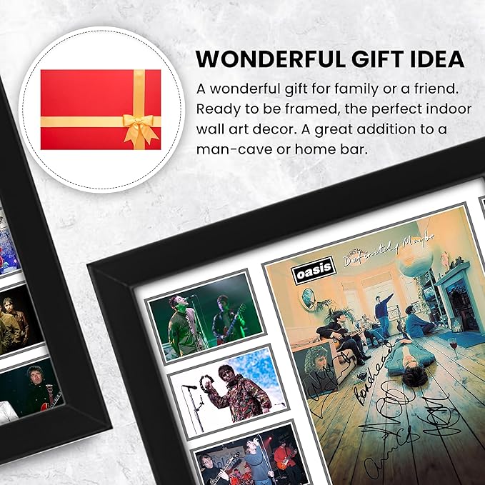 Oasis Limited Edition Signed Poster Print - Autographed Band Memorabilia, Collectible Merchandise, 25 Live Music Concert