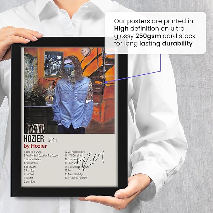Hozier - Hozier Album Cover Signed Poster Print- Limited Edition Autograph Fan Gift – Collectible Memorabilia Merchandise