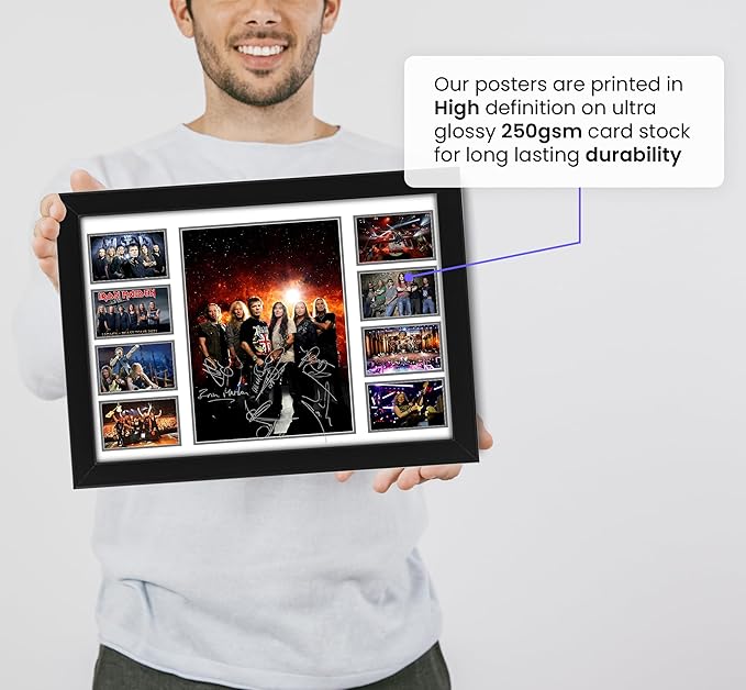 Iron Maiden Signed Poster Print- Limited Edition Autograph Fan Gift – Collectible Memorabilia Merchandise