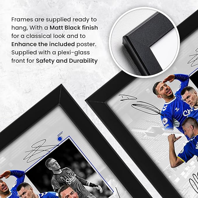 Everton Football Club 2024-25 Stars Merchandise Signed Poster Print- Limited Edition Autograph Football Fan Gift – Collectible Memorabilia, Premier League Season