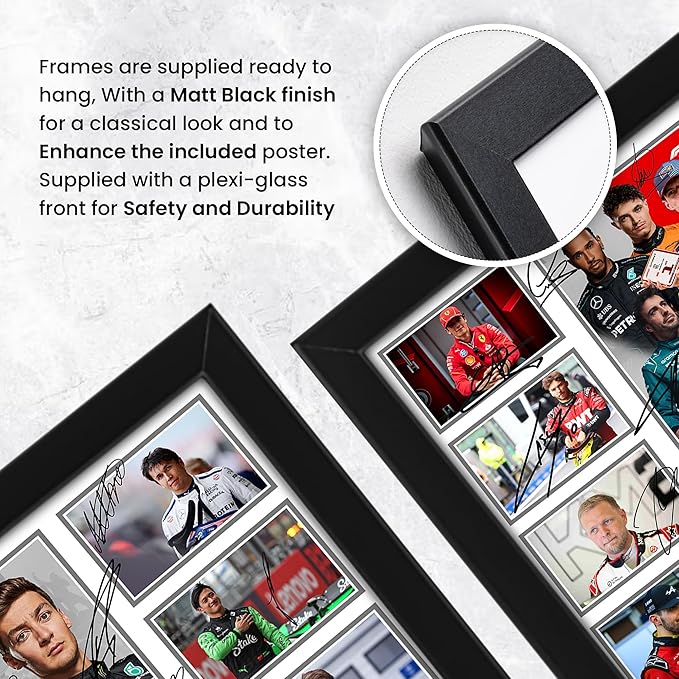 Formula 1 2024 Grand Prix Season Signed Poster Print- Limited Edition Autograph Fan Gift – Collectible F1 Memorabilia Merchandise