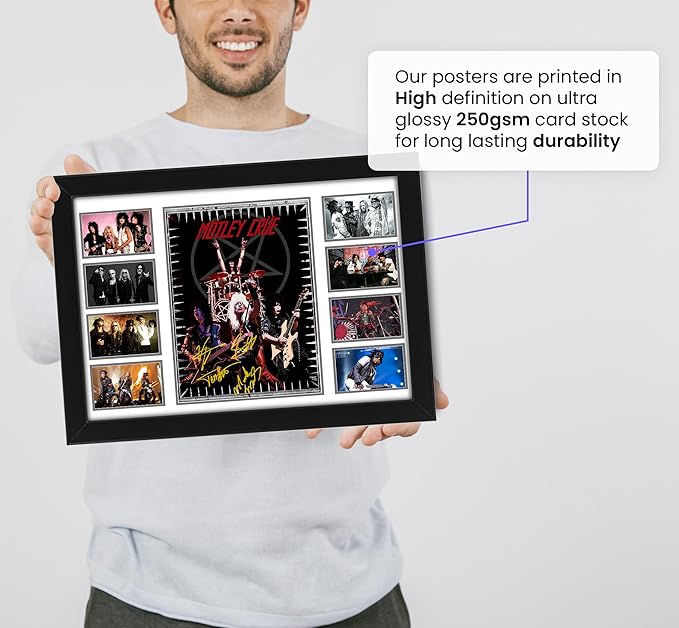 Motley Crue Signed Poster Print- Limited Edition Autograph Fan Gift – Collectible Memorabilia Merchandise