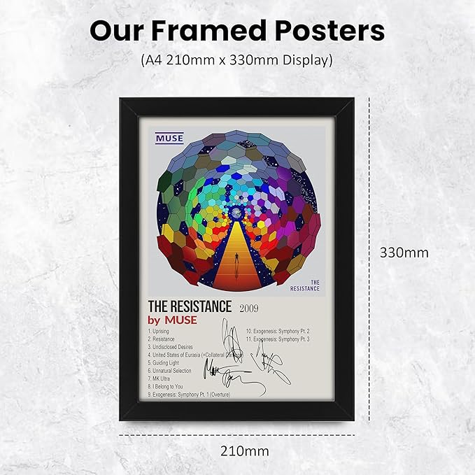 Muse The Resistance Signed Poster Print- Limited Edition Autograph Fan Gift – Collectible Memorabilia Merchandise