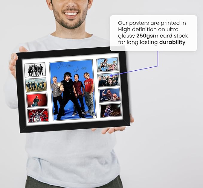 Foo Fighters Autographed Collage Poster Print - Limited Edition Signed Memorabilia