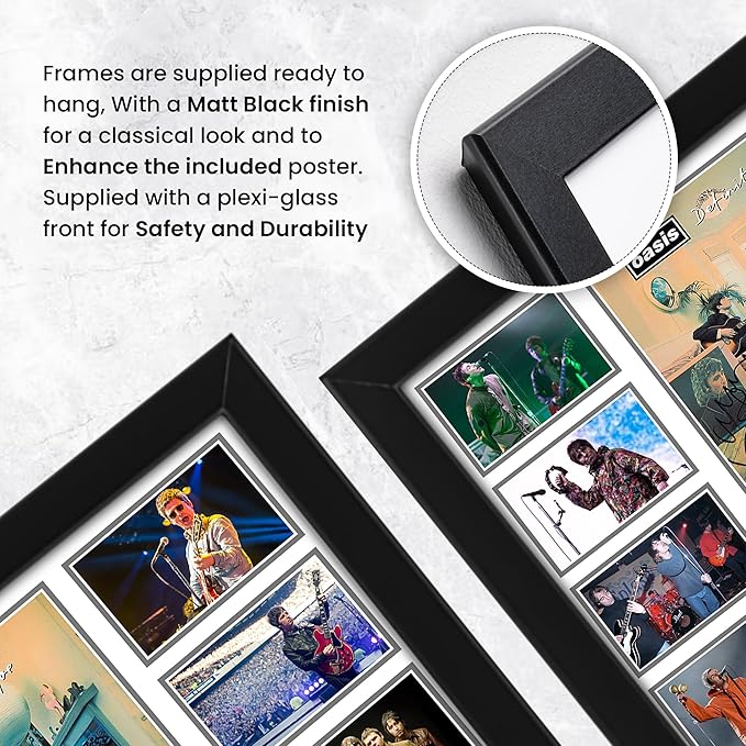 Oasis Limited Edition Signed Poster Print - Autographed Band Memorabilia, Collectible Merchandise, 25 Live Music Concert