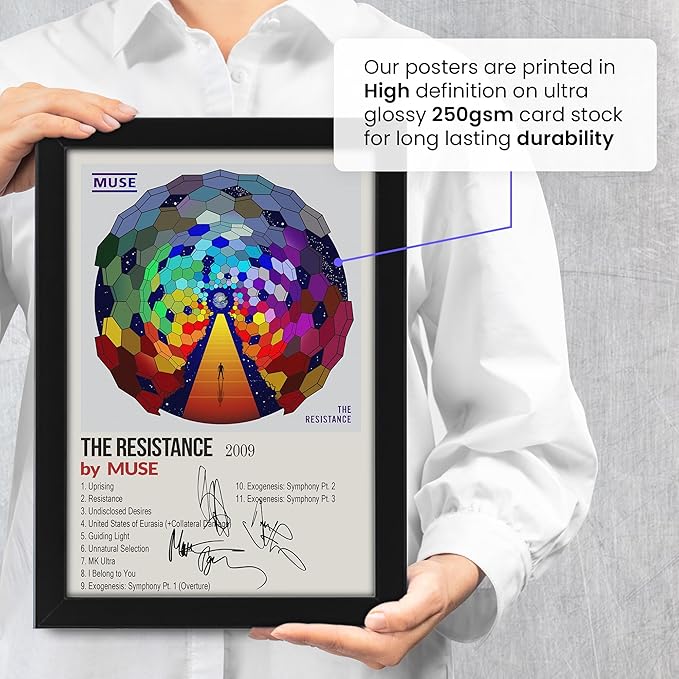 Muse The Resistance Signed Poster Print- Limited Edition Autograph Fan Gift – Collectible Memorabilia Merchandise