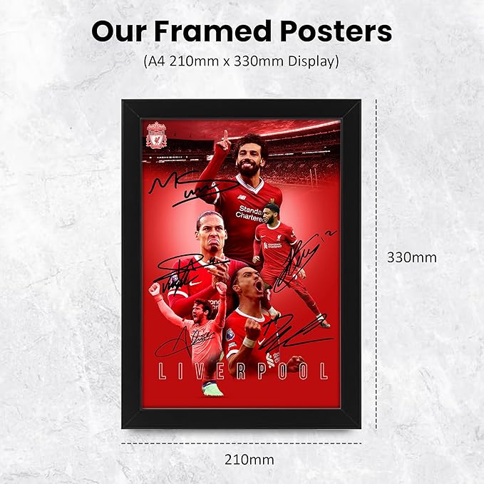 Liverpool Football Club 2024-25 Stars Merchandise Signed Poster Print- Limited Edition Autograph Football Fan Gift – Collectible Memorabilia, Premier League Season