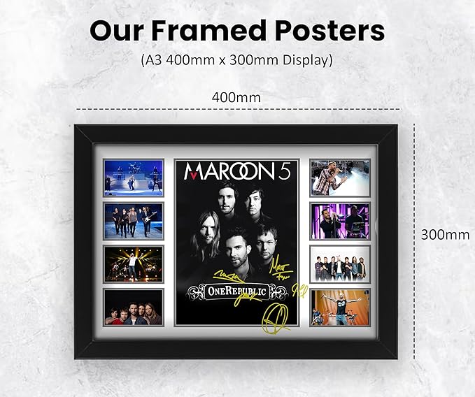 Maroon 5 Signed Poster Print- Limited Edition Autograph Fan Gift – Collectible Memorabilia Merchandise