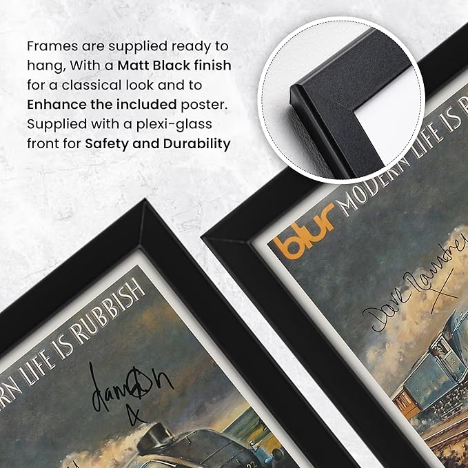 Modern Life Is Rubbish Studio Album by Blur Signed Poster – Limited Edition Autographed Collectible – Blur Fan Gift – Premium Music Memorabilia
