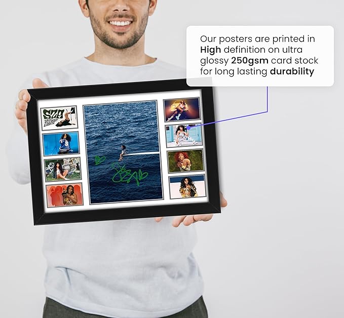 SZA Signed Poster Print- Limited Edition Autograph Fan Gift – Collectible Memorabilia Merchandise Music Band Artist