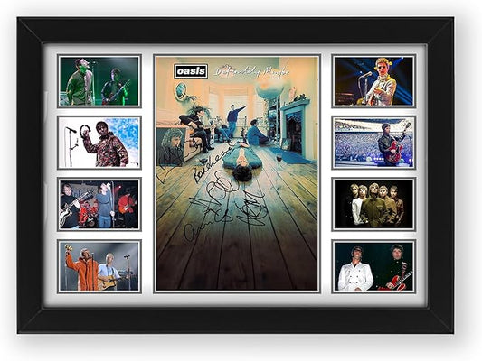 Oasis Limited Edition Signed Poster Print - Autographed Band Memorabilia, Collectible Merchandise, 25 Live Music Concert