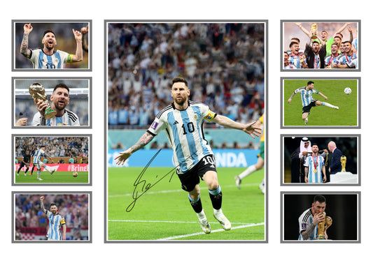 Autographed Lionel Messi 2022 World Cup Champion Poster | Exclusive Limited Edition | Argentina FC Memorabilia