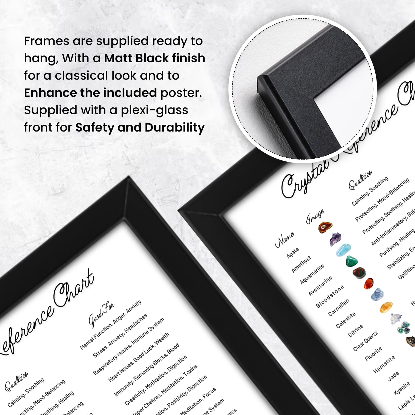 Crystal Reference Chart | Healing Crystals Poster & Stone Guide