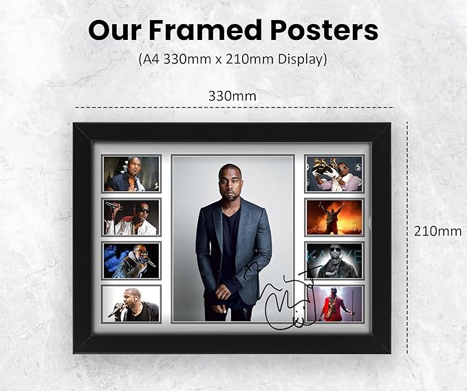 AllStarMedia Kanye West Signed Poster Print - Limited Edition Autograph Fan Merch