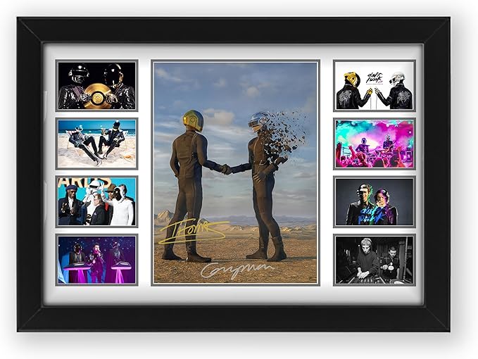 Daft Punk Signed Poster Print- Limited Edition Autograph Fan Gift – Collectible Memorabilia Merchandise