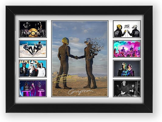 Daft Punk Signed Poster Print- Limited Edition Autograph Fan Gift – Collectible Memorabilia Merchandise