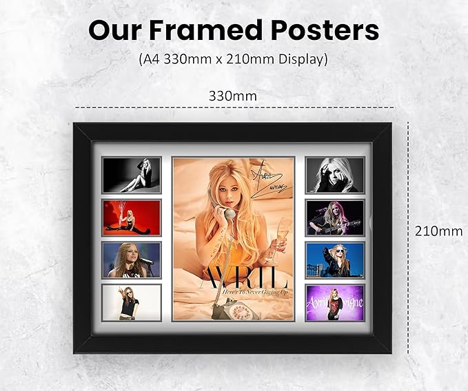Avril Lavigne Canadian singer-songwriter Signed Poster Print- Limited Edition Autograph Fan Gift – Collectible Memorabilia Merchandise