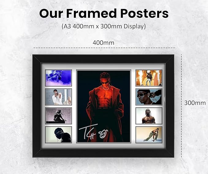 Travis Scott Signed Poster Print- Limited Edition Autograph Fan Gift – Collectible Memorabilia Merchandise